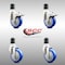 Service Caster 4 Inch 316SS Blue Poly Swivel 1-3/4 Inch Expanding Stem Caster Lock Brake, 2PK SS316TTLEX20S414-PPUB-BLUE-2-S-2-134 - alternate 2